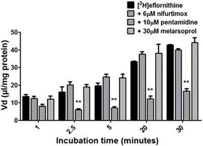 Identification of transport systems involved in eflornithine delivery across the blood-brain barrier
